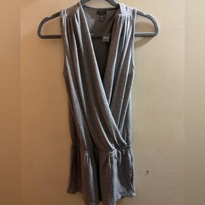 aerie Gray Sleeveless Surplice Knit Camisole